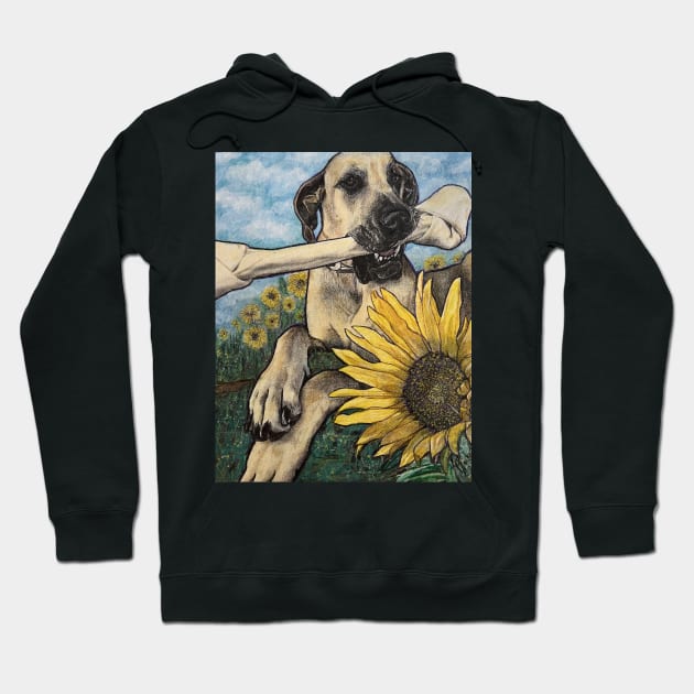 Memphis’ Field of Puppy Dog Dreams Hoodie by Artladyjen